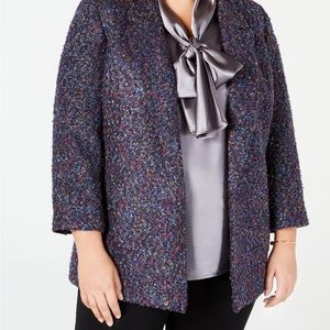 Nine West Plus Size Twee Multicolor Flyaway Blazer